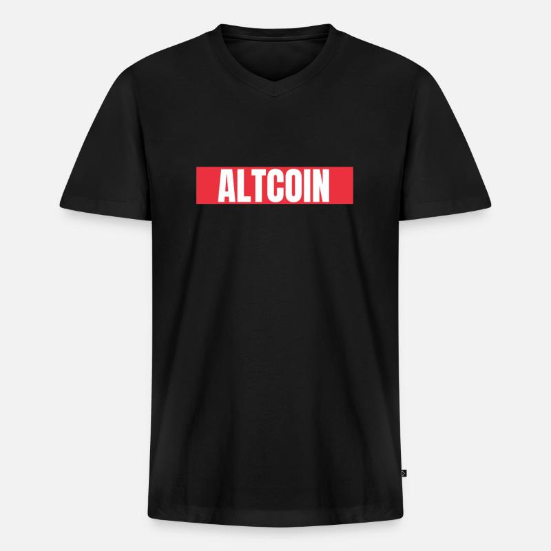 Altcoin Traders - Männer Premium Bio T-Shirt mit V-Ausschnitt - Schwarz