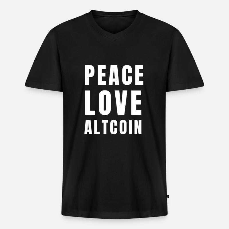 Altcoin Traders - Männer Premium Bio T-Shirt mit V-Ausschnitt - Schwarz
