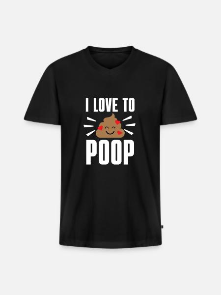 I Poop A Lot - Men's Premium Organic T-shirt with V-neck - black