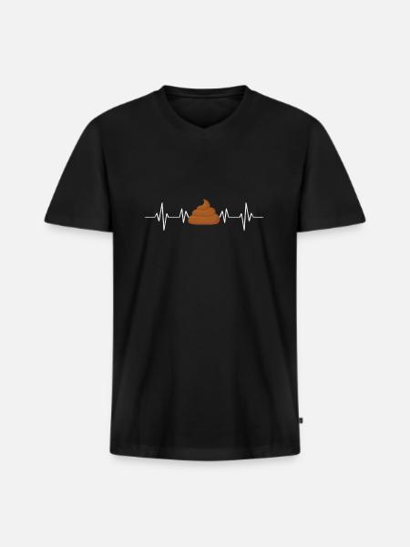 I Poop A Lot - Men's Premium Organic T-shirt with V-neck - black
