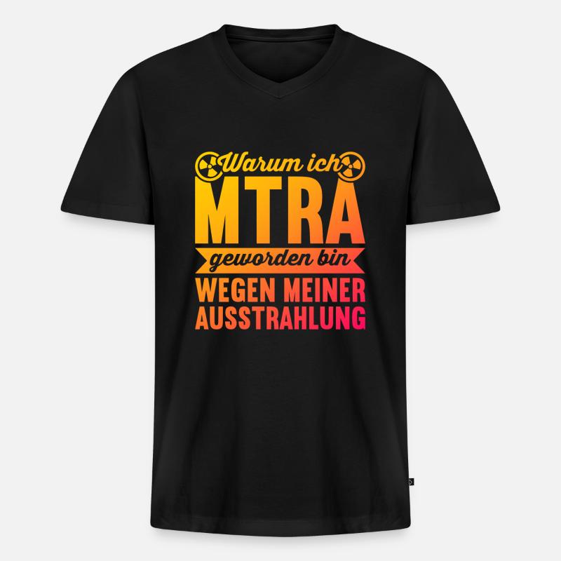 MTRA Medizinisch-Technischer Radiologie Assistent - Männer Premium Bio T-Shirt mit V-Ausschnitt - Schwarz
