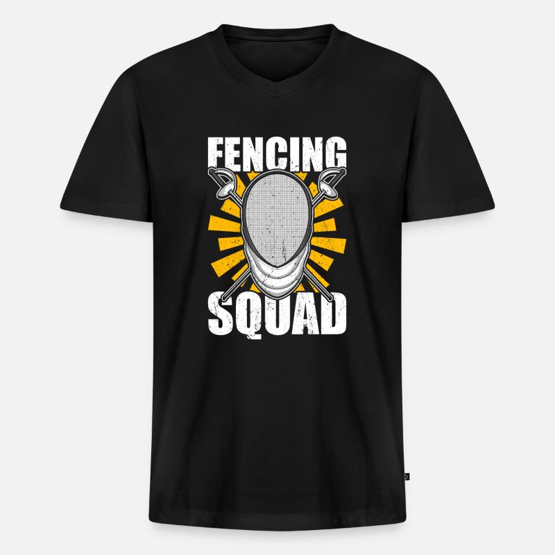 Fechter Fechter - Männer Premium Bio T-Shirt mit V-Ausschnitt - Schwarz