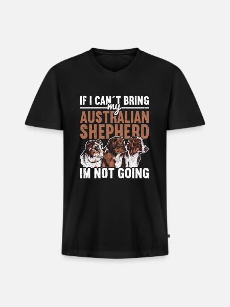 Australian Shepherd - Men's Premium Organic T-shirt with V-neck - black