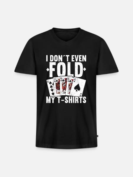 Poker - T-shirt encolure en V Premium bio Homme - noir