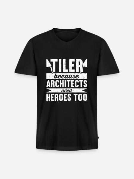 Tiler Tile Setter Tiles - Men's Premium Organic T-shirt with V-neck - black