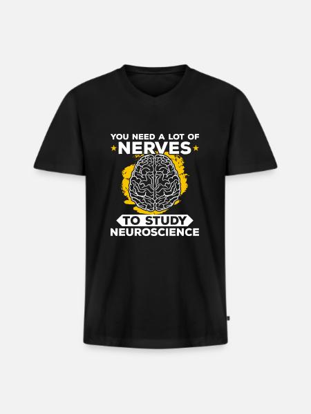 Neuroscience Neuroscientist Neurology Neurologist - Men's Premium Organic T-shirt with V-neck - black