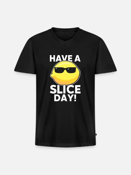 Lemonade Stand Lemon - Men's Premium Organic T-shirt with V-neck - black