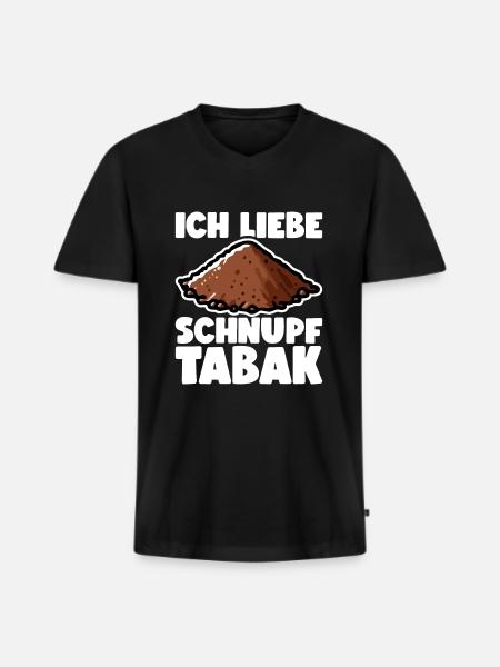Schnupftabak - Männer Premium Bio T-Shirt mit V-Ausschnitt - Schwarz