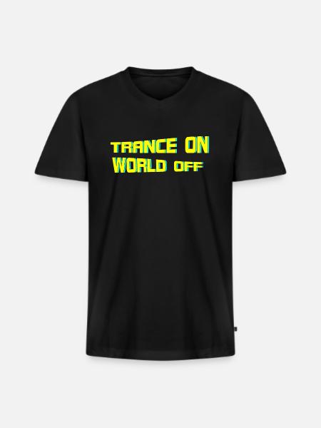 Psytrance Psychedelic Trance Goa - Men's Premium Organic T-shirt with V-neck - black