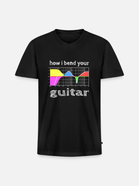 how i bend your guitar - Men's Premium Organic T-shirt with V-neck - black