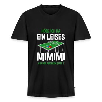 Tischtennisschläger Ping Pong Tischtennis - Männer Premium Bio T-Shirt mit V-Ausschnitt - Schwarz - Vorne - Nico (187cm)