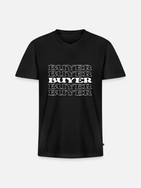 Shopper Buyer Purchaser Consumer Patron - Men's Premium Organic T-shirt with V-neck - black