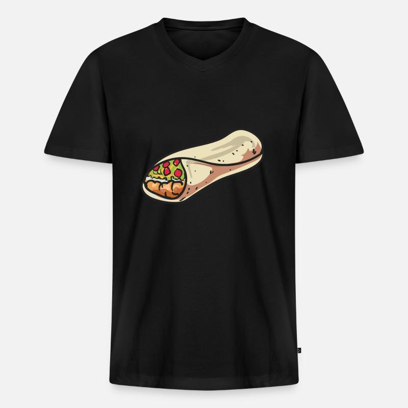 burrito - Men's Premium Organic T-shirt with V-neck - black