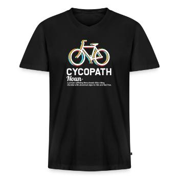 Bike Riding Funny - Men's Premium Organic T-shirt with V-neck - black - Front - Nico (187cm)
