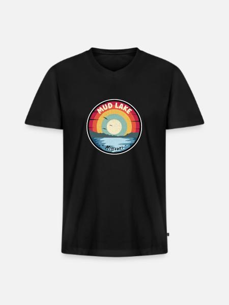 Schlammsee Missouri Bunt - Männer Premium Bio T-Shirt mit V-Ausschnitt - Schwarz