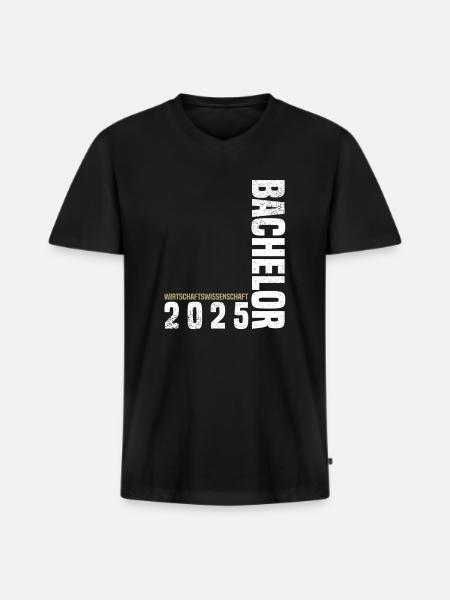 Bachelor Wirtschaftswissenschaft - Männer Premium Bio T-Shirt mit V-Ausschnitt - Schwarz