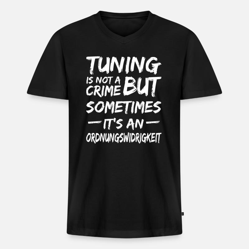 Tuning Schrauber Tuner Geschenk - Männer Premium Bio T-Shirt mit V-Ausschnitt - Schwarz