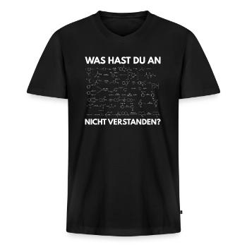 Chemie Chemiker Chemikant Chemielaborant Geschenk - Männer Premium Bio T-Shirt mit V-Ausschnitt - Schwarz - Vorne - Nico (187cm)