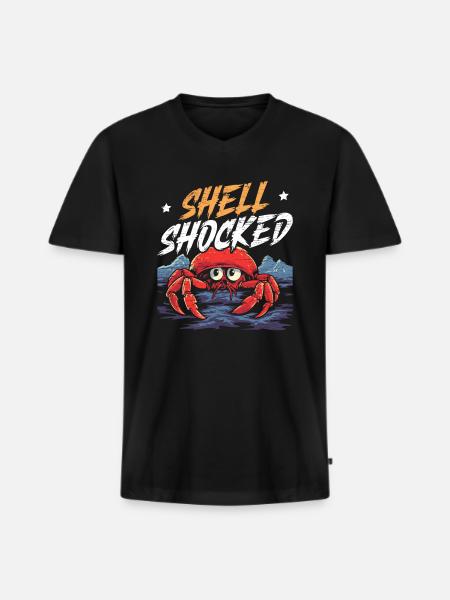 Cute Hermit Crab Crab Crustaceans - Men's Premium Organic T-shirt with V-neck - black