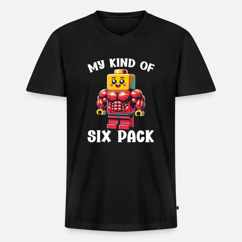 Expert Master Builder Bricks - Men's Premium Organic T-shirt with V-neck - black