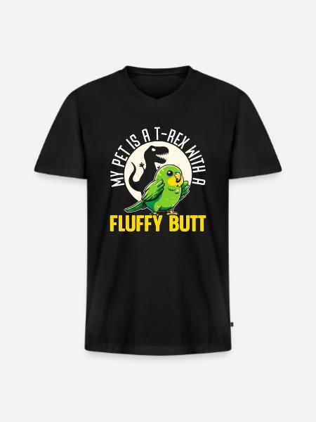 Parakeet Lover Budgie Bird - Men's Premium Organic T-shirt with V-neck - black