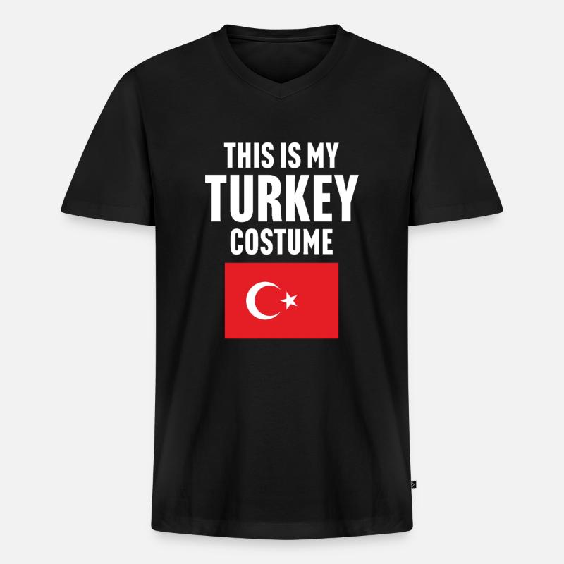 C’est mon costume de dinde - T-shirt encolure en V Premium bio Homme - noir