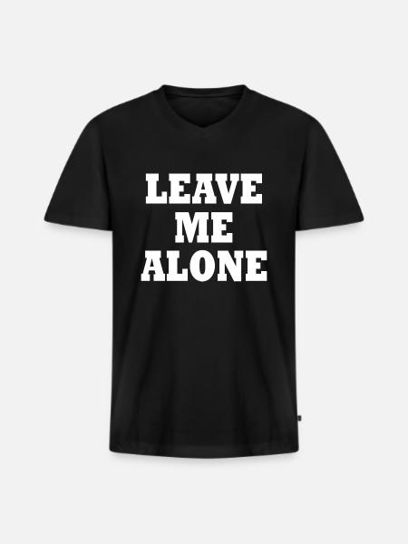Leave me alone - Men's Premium Organic T-shirt with V-neck - black