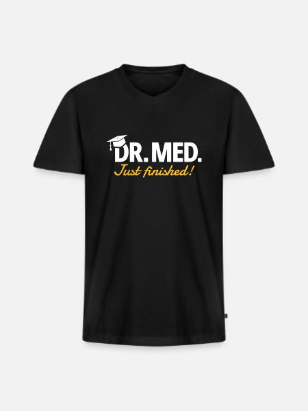 Médecin - T-shirt encolure en V Premium bio Homme - noir