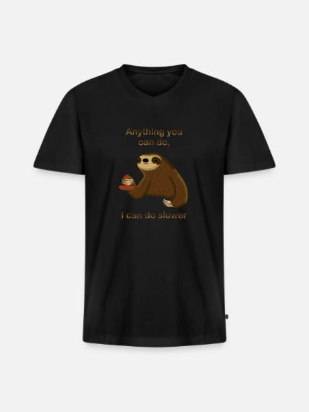 Official saying gift - Men's Premium Organic T-shirt with V-neck - black