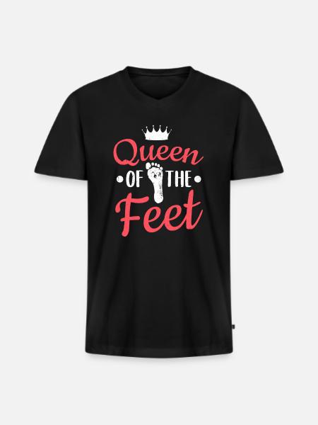 Queen Of The Feet Podiatrist - Men's Premium Organic T-shirt with V-neck - black