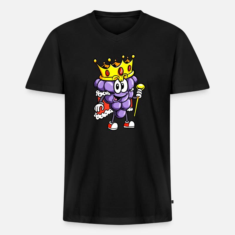 Weintrinker Traubenwein mit Anbau - Männer Premium Bio T-Shirt mit V-Ausschnitt - Schwarz