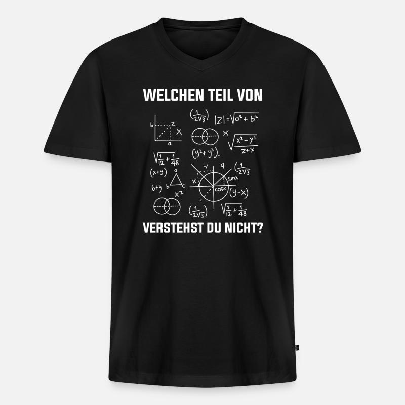 Mathematik Geometrie - Männer Premium Bio T-Shirt mit V-Ausschnitt - Schwarz