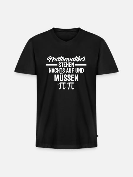 Mathematik Mathematiker - Männer Premium Bio T-Shirt mit V-Ausschnitt - Schwarz
