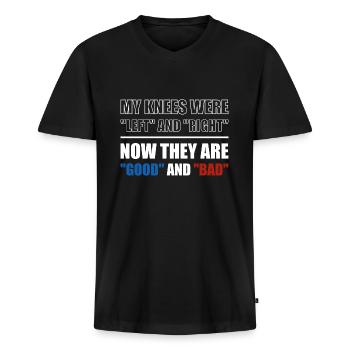 Saying Funny Alt Gift Funny - Men's Premium Organic T-shirt with V-neck - black - Front - Nico (187cm)