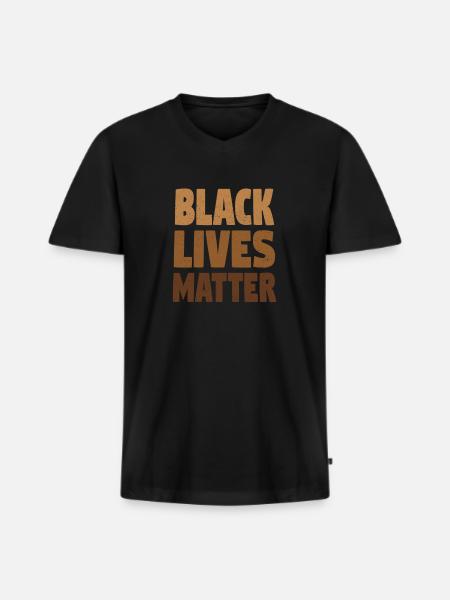 Black Lives Matter - Men's Premium Organic T-shirt with V-neck - black