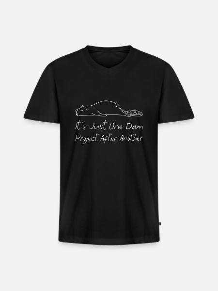 Bieber Rodent Funny Saying - Men's Premium Organic T-shirt with V-neck - black