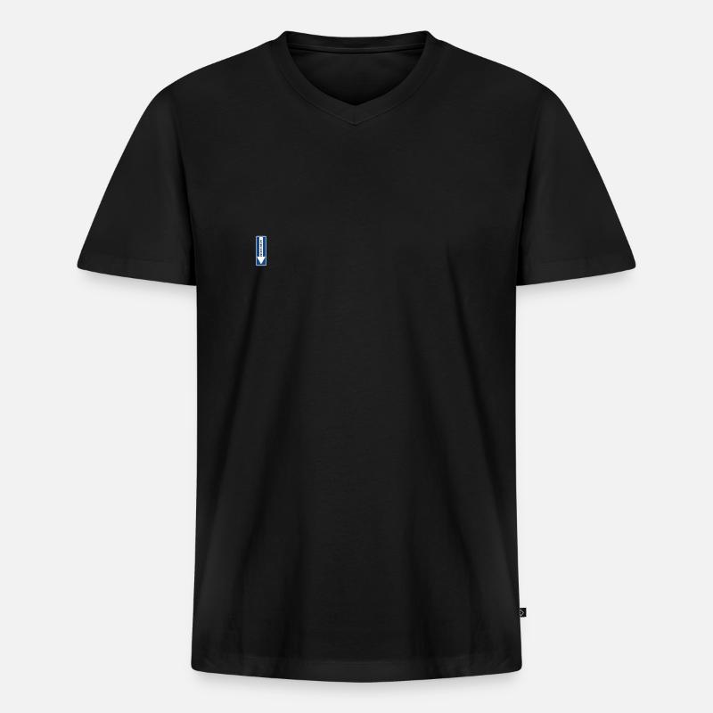 Einbahnstraße Schild - Männer Premium Bio T-Shirt mit V-Ausschnitt - Schwarz