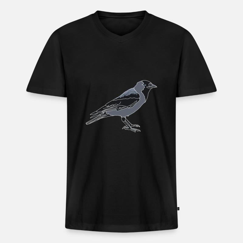 Dohle - Männer Premium Bio T-Shirt mit V-Ausschnitt - Schwarz