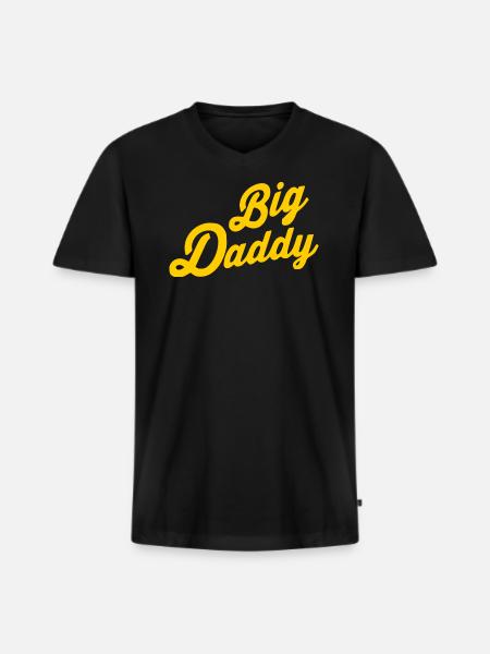 Big daddy - T-shirt encolure en V Premium bio Homme - noir