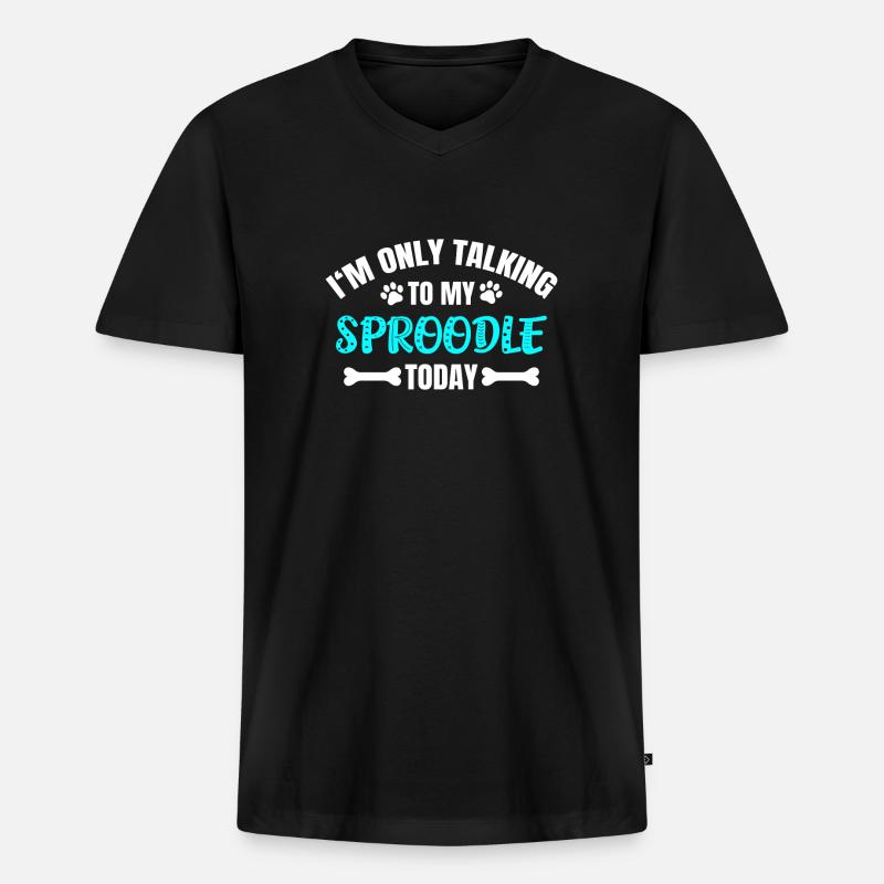 Sproodle - Männer Premium Bio T-Shirt mit V-Ausschnitt - Schwarz