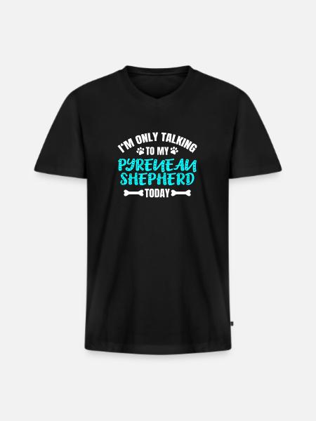 Pyrenean Shepherd Pyrenäenschäferhund - Men's Premium Organic T-shirt with V-neck - black