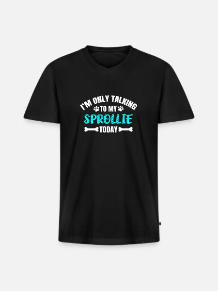 Sprollie - Men's Premium Organic T-shirt with V-neck - black