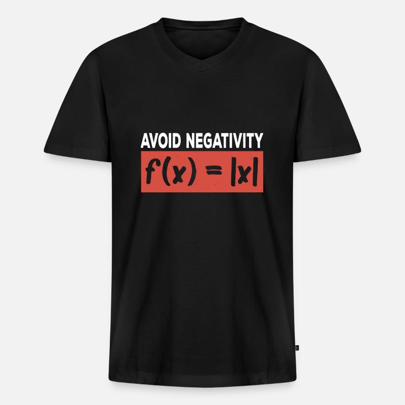 Avoid Negativity Mathematics Function Math - Männer Premium Bio T-Shirt mit V-Ausschnitt - Schwarz