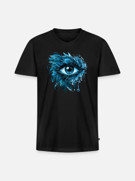 Blue Protection Eye Nazar Horus Amulet Evil Eye - Men's Premium Organic T-shirt with V-neck - black