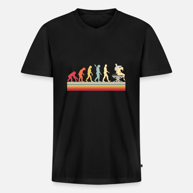 Evolution Physiotherapy Chiropractic - Männer Premium Bio T-Shirt mit V-Ausschnitt - Schwarz