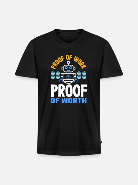 Cryptocurrency AI & Crypto Enthusiast Blockchain - Men's Premium Organic T-shirt with V-neck - black