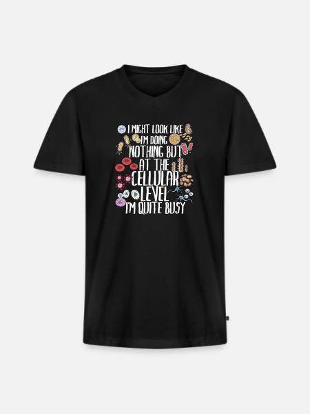 Funny Biology Biology Teacher Gift Idea - Men's Premium Organic T-shirt with V-neck - black