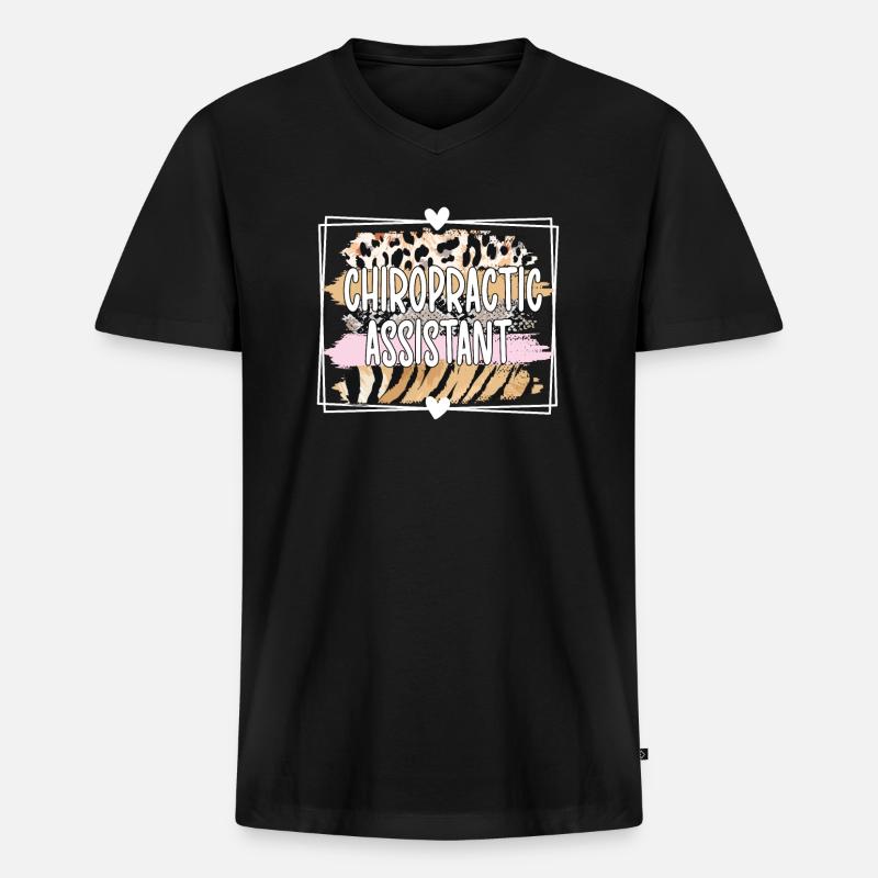 Chiropraktischer Assistent Chiropraktik Assistent - Männer Premium Bio T-Shirt mit V-Ausschnitt - Schwarz