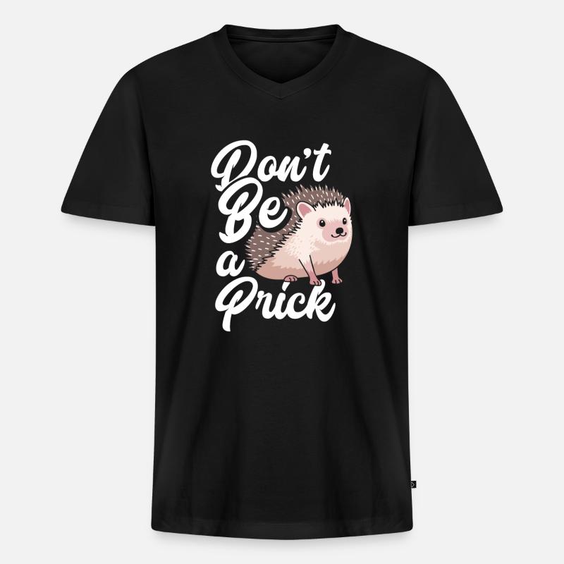 Igel Igel Igel - Männer Premium Bio T-Shirt mit V-Ausschnitt - Schwarz