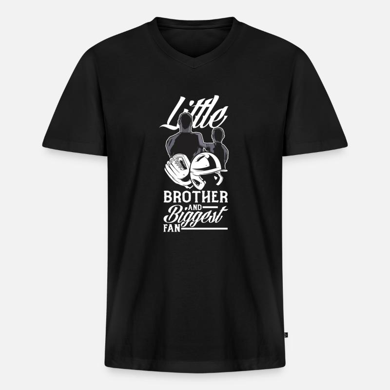 Lustiger Baseball - Männer Premium Bio T-Shirt mit V-Ausschnitt - Schwarz